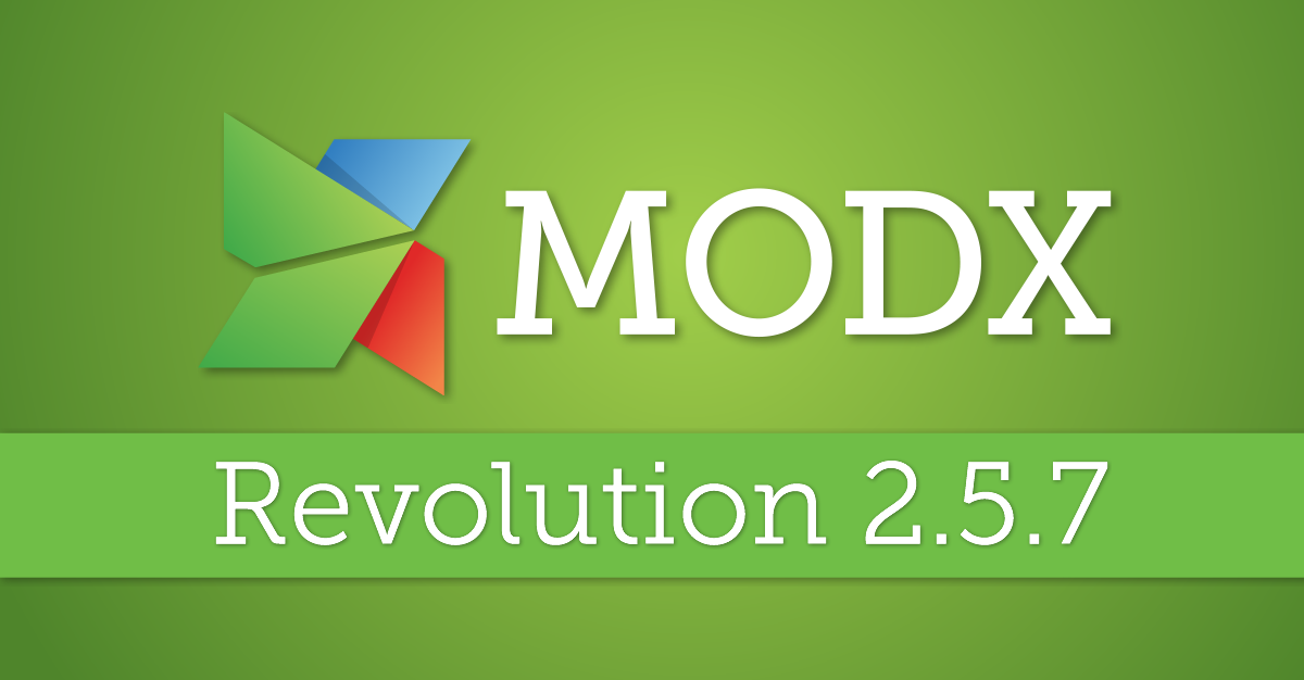 Текущая версия  CMS MODX Revolution 2.5.7